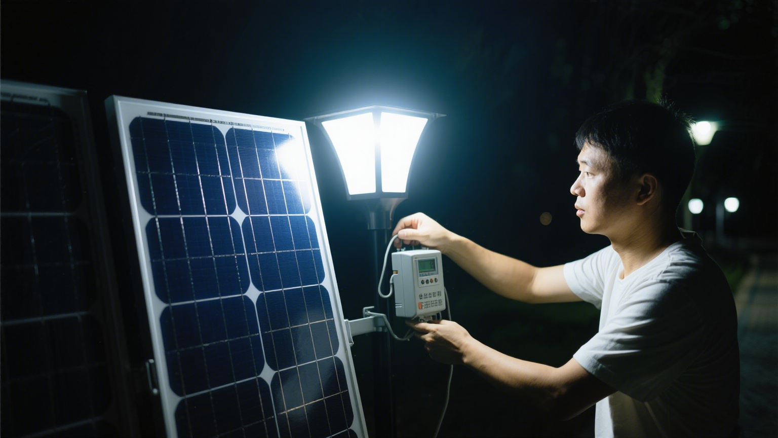 太阳能灯调试测试阶段